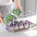 Refrigerator can roll storage rack double deck